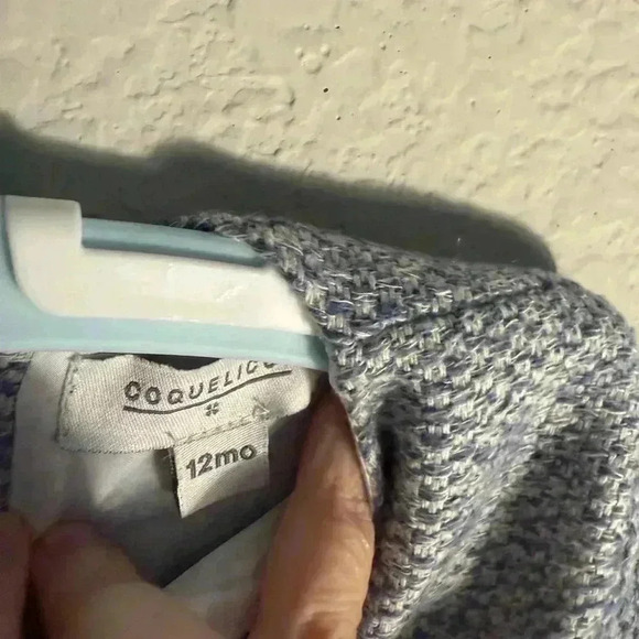 Coquelicot Dress Size 12M Posh Grey Woven Boogie Baby Fall Winter Warm Fancy - Picture 3 of 5